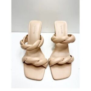 Open Edit - Remmy Twist Sandal in Beige Size 10